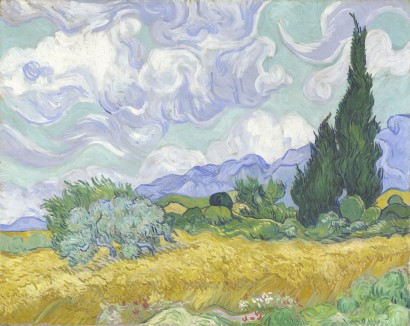 Campo de trigo com Ciprestes de Van Gogh