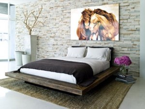 Simple-Pleasant-and-Impressive-Bedroom-Design-with-Exotic-Stone-Wall-Decoration